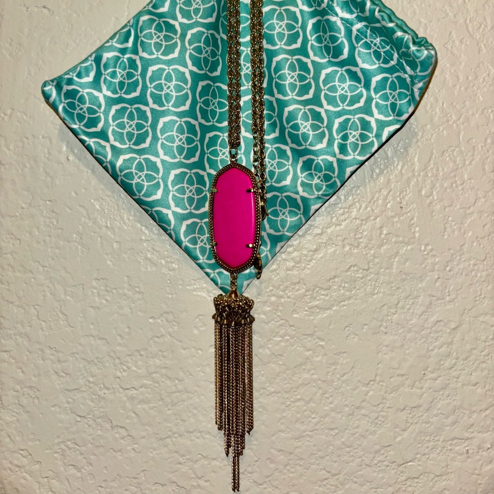 Kendra Scott Rayne necklace in magenta